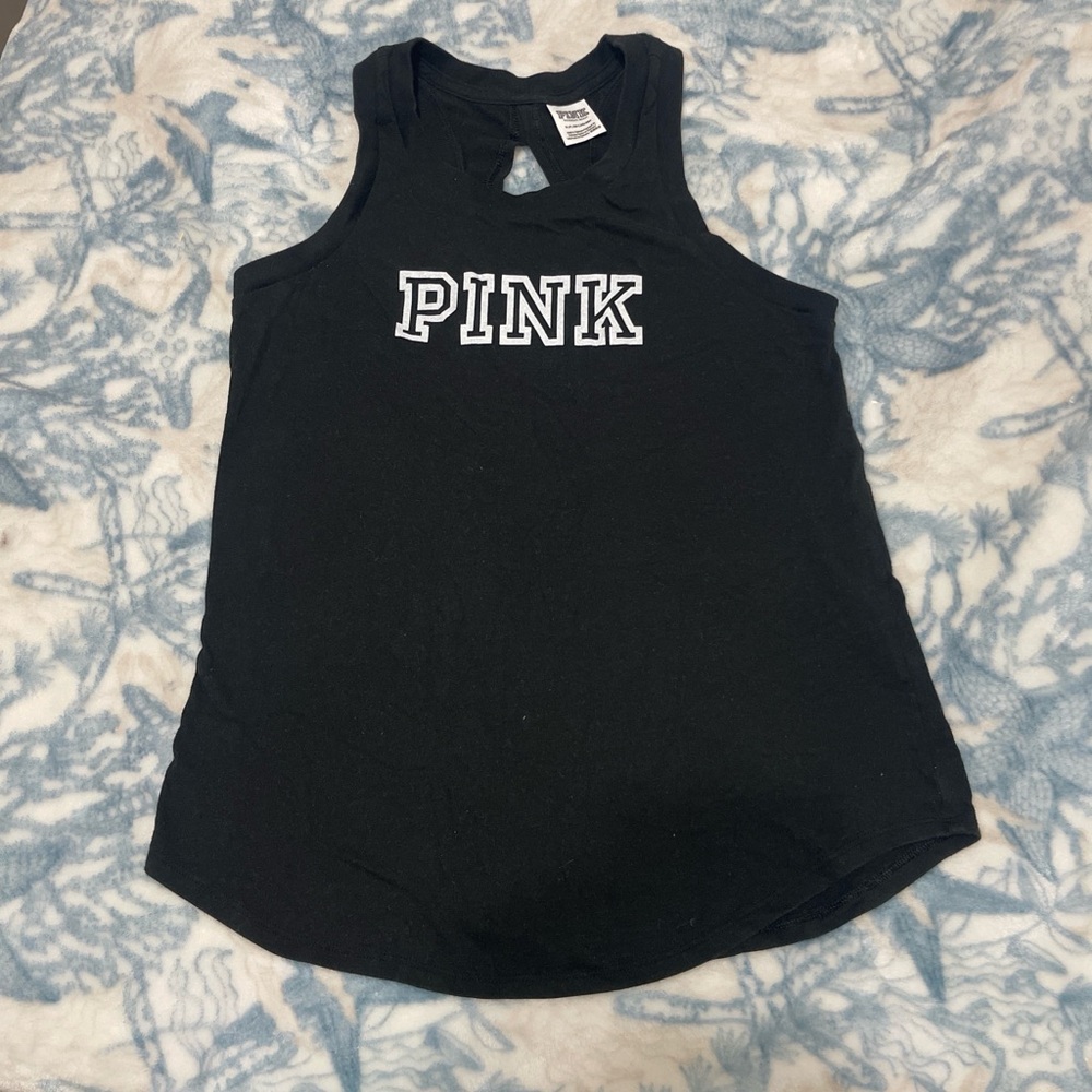 PINK Victoria's Secret Black Sleeveless Top
